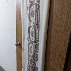 Button Wrap - Spirit Wrap - Cream Bear Print by Haida artist Clarence Mills